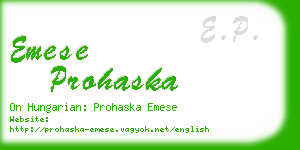 emese prohaska business card